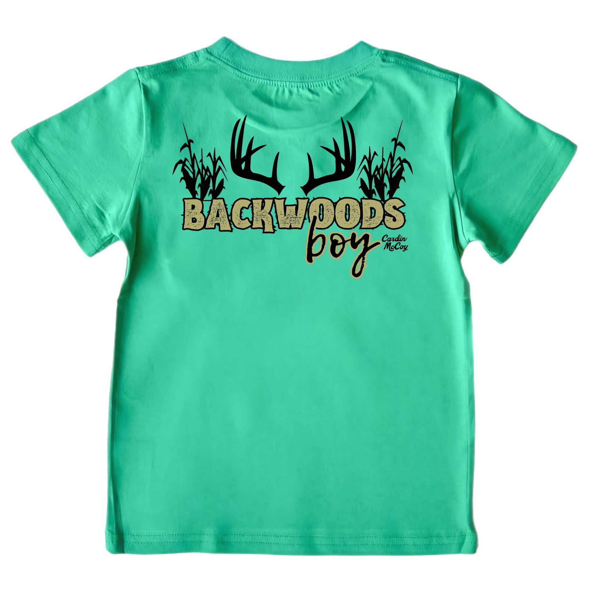 Boys' Backwoods Boy Short-Sleeve Tee Short Sleeve T-Shirt Cardin McCoy Green XXS (2/3) Pocket