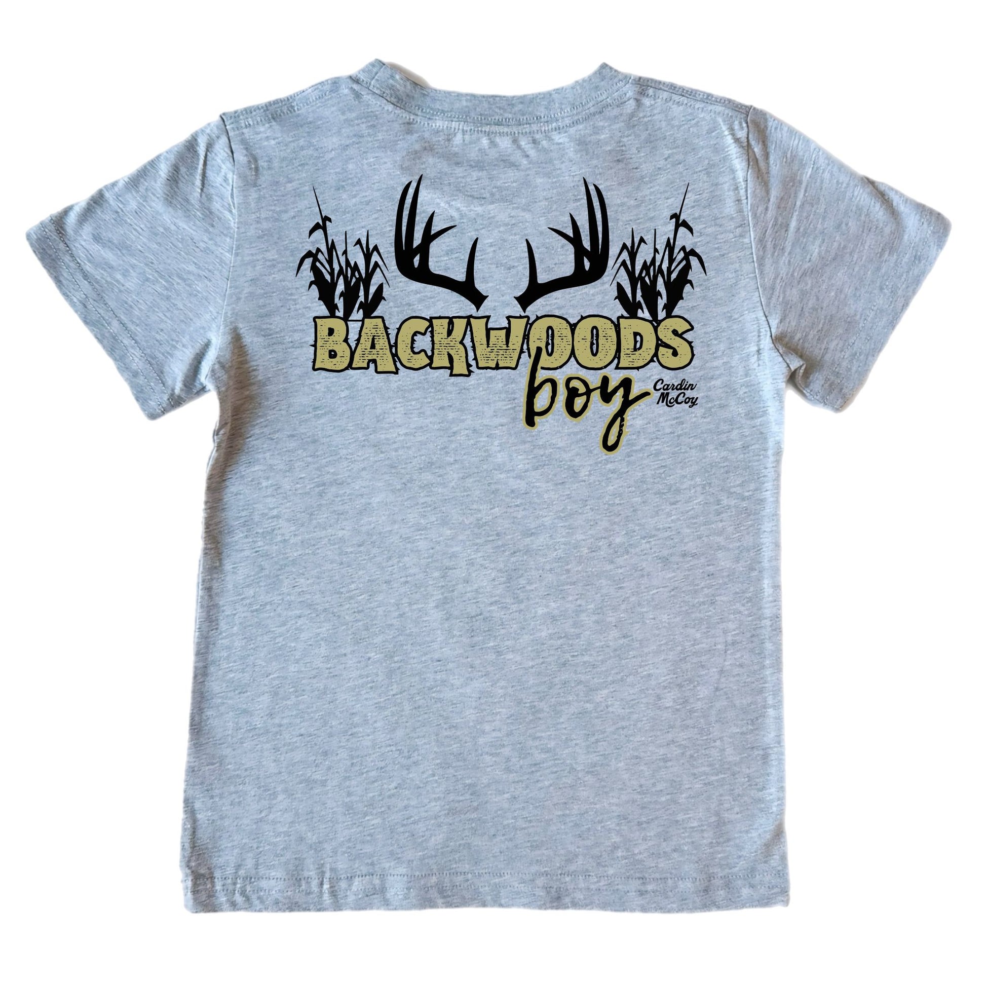 Boys' Backwoods Boy Short-Sleeve Tee Short Sleeve T-Shirt Cardin McCoy Heather Gray XXS (2/3) Pocket