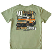 Boys' Bucks & Pickup Trucks Short-Sleeve Tee Short Sleeve T-Shirt Cardin McCoy Light Olive XXS (2/3) Pocket