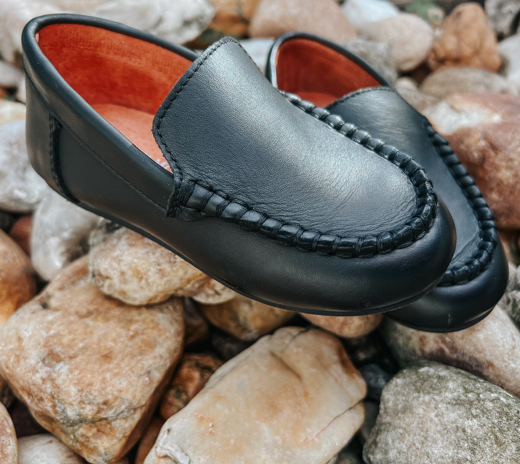 Boys' Classic Leather Loafer Black Footwear Cardin McCoy