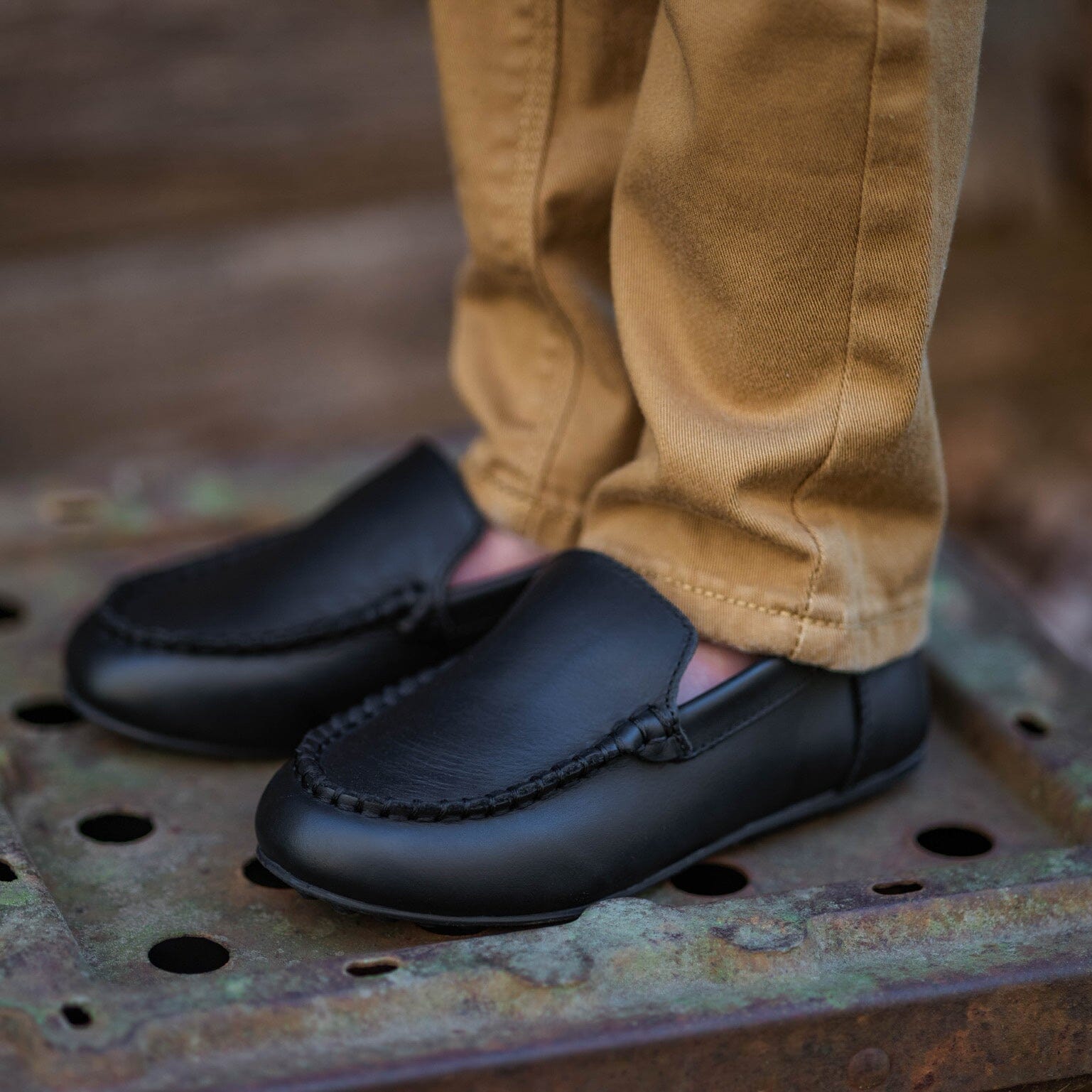 Boys' Classic Leather Loafer Black Footwear Cardin McCoy