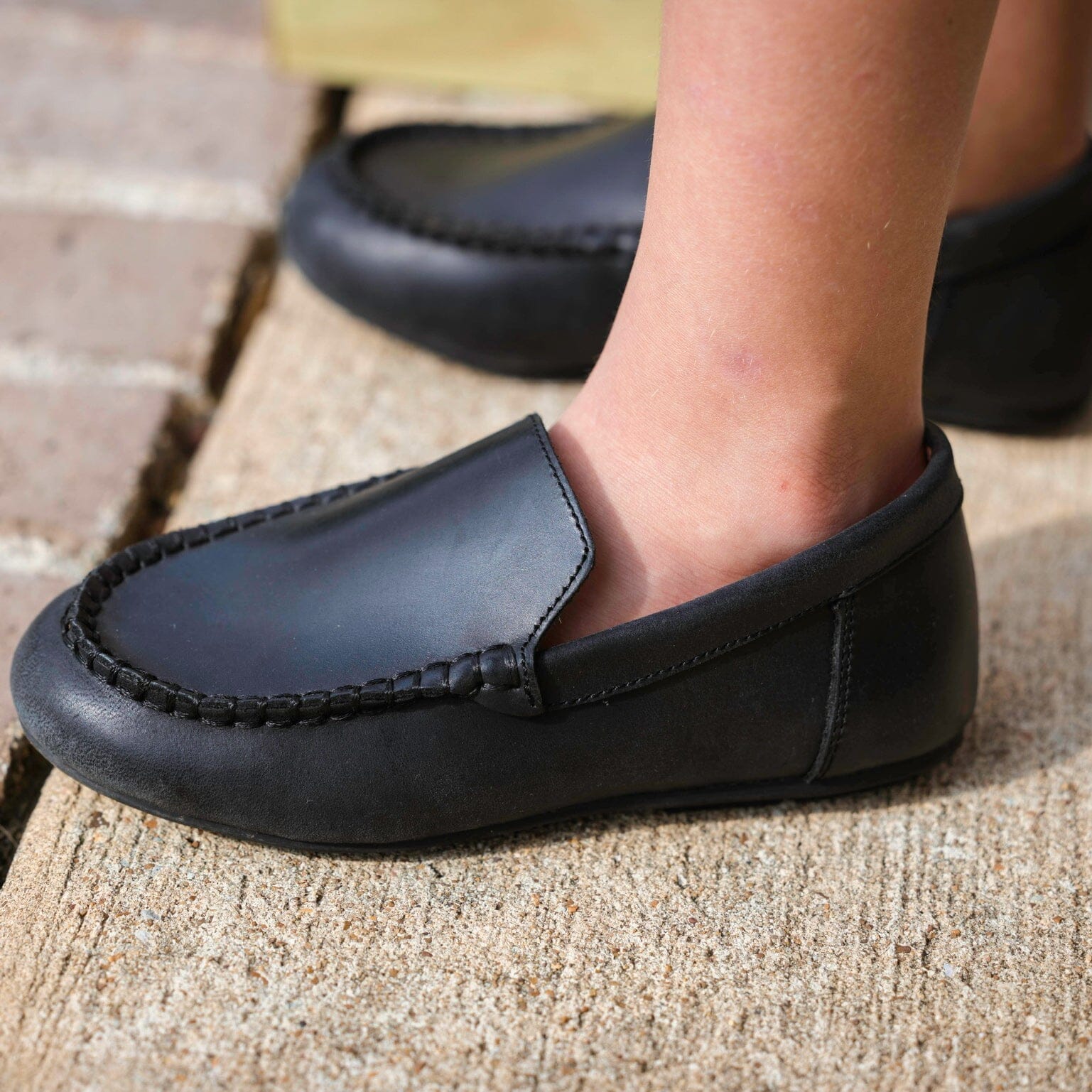 Boys' Classic Leather Loafer Black Footwear Cardin McCoy