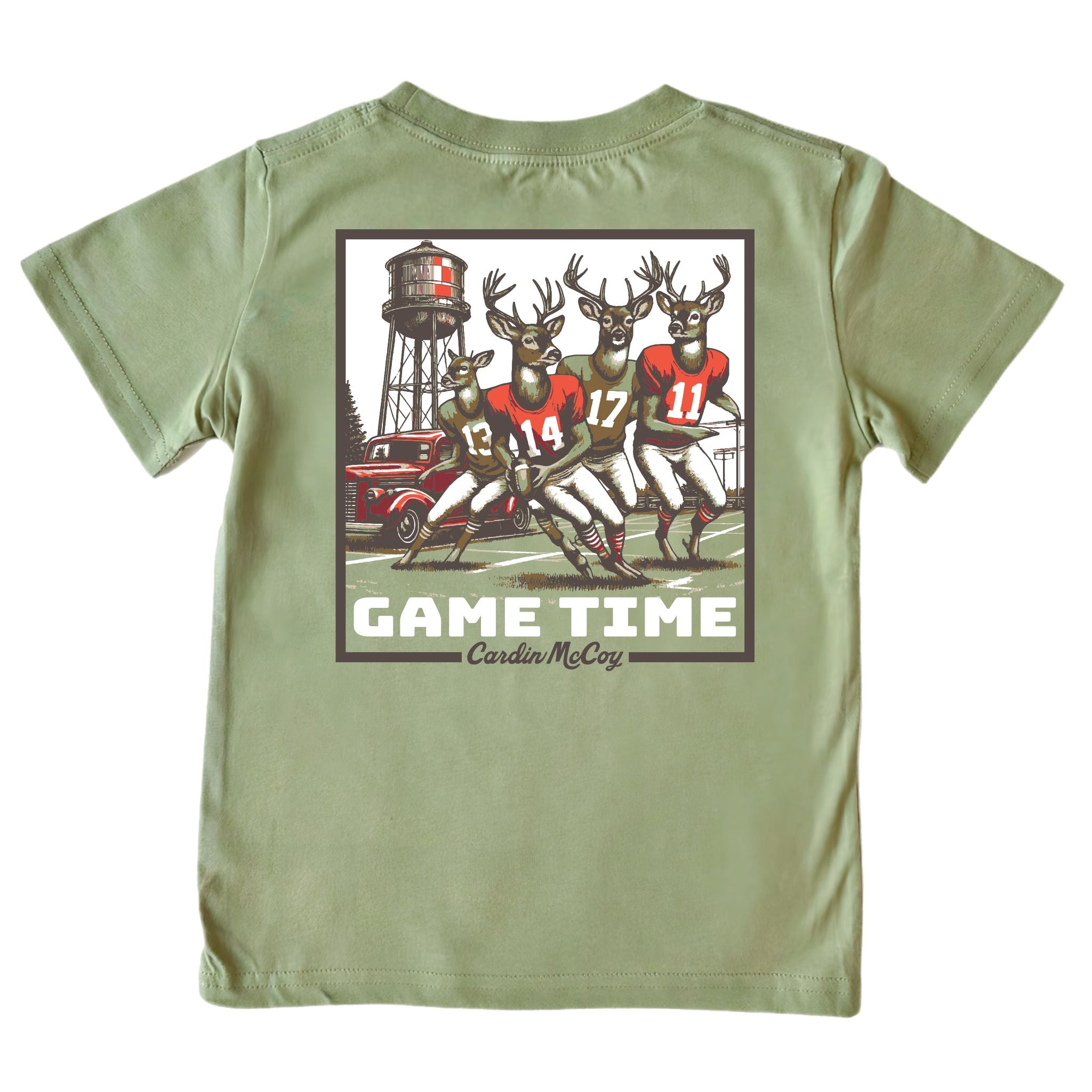 Boys' Game Time Short-Sleeve Tee Short Sleeve T-Shirt Cardin McCoy Light Olive XXS (2/3) Pocket