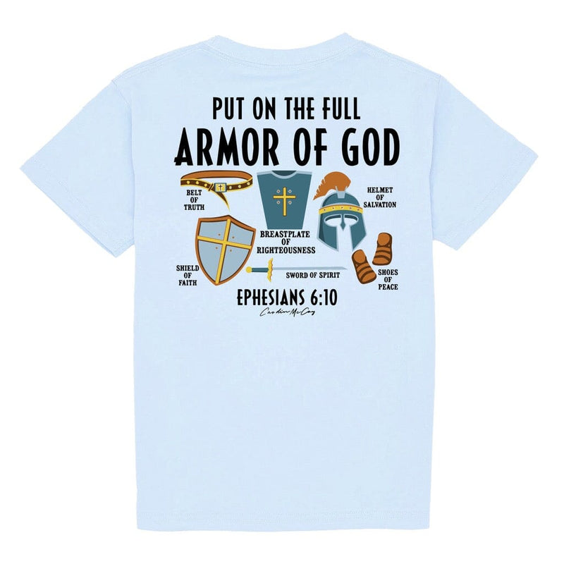 Kids' Armor of God Short Sleeve Pocket Tee Short Sleeve T-Shirt Cardin McCoy Cool Blue XXS (2/3) 