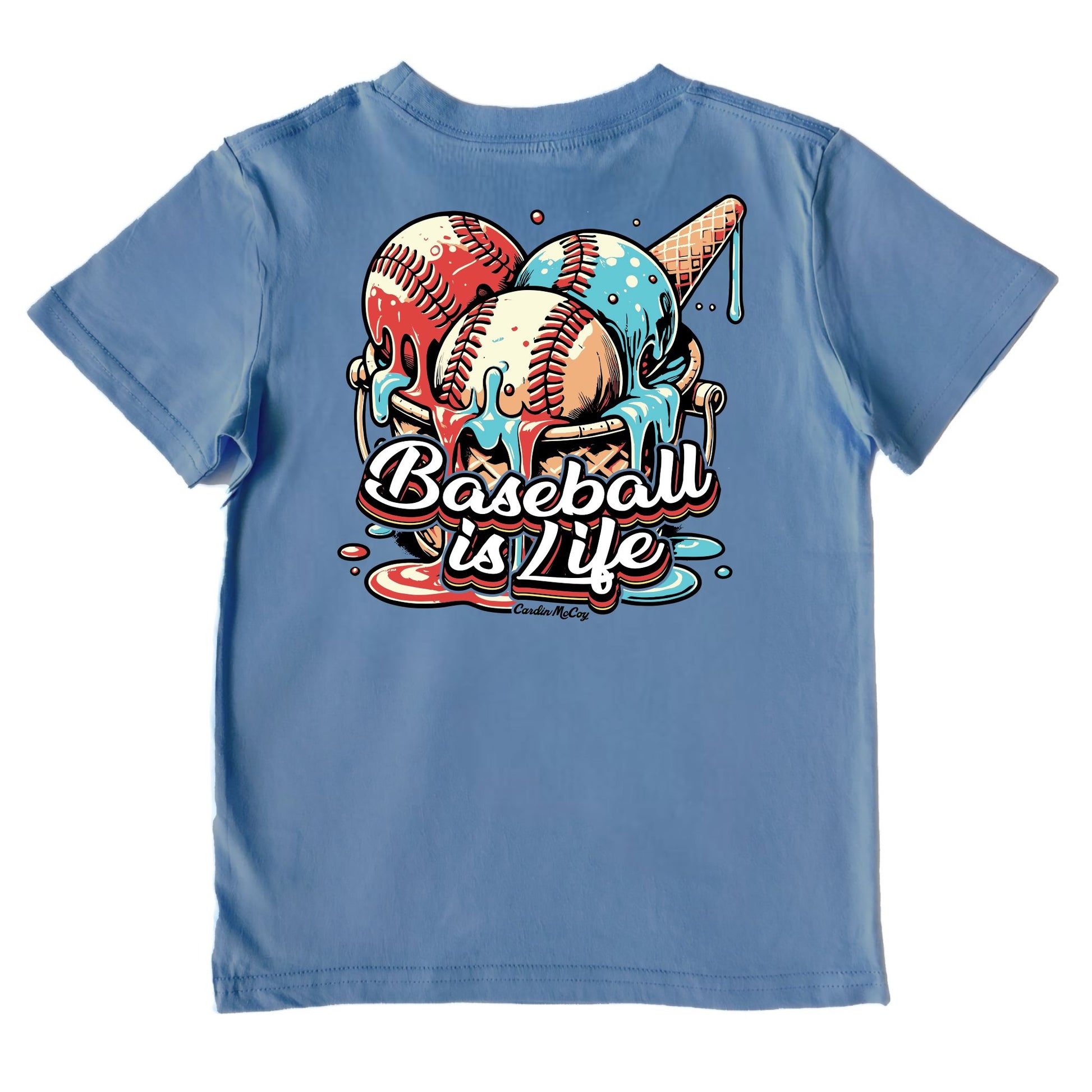 Kids' Baseball is Life Performance Short-Sleeve Tee Short Sleeve T-Shirt Cardin McCoy Captain Blue XXS (2/3)