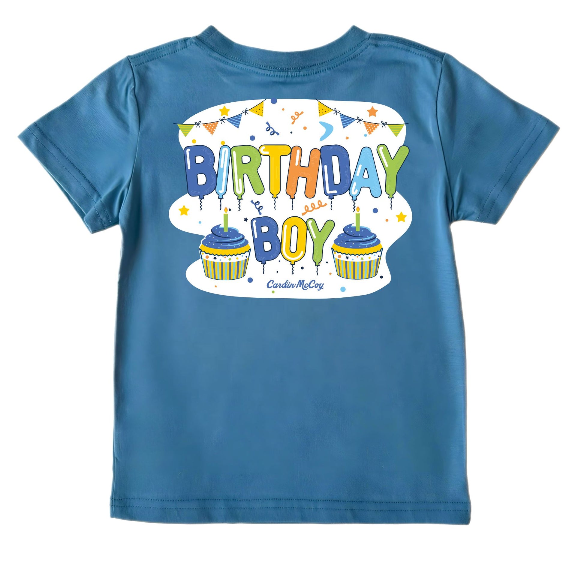 Kids' Birthday Boy Short-Sleeve Tee Short Sleeve T-Shirt Cardin McCoy Blue XXS (2/3) Pocket