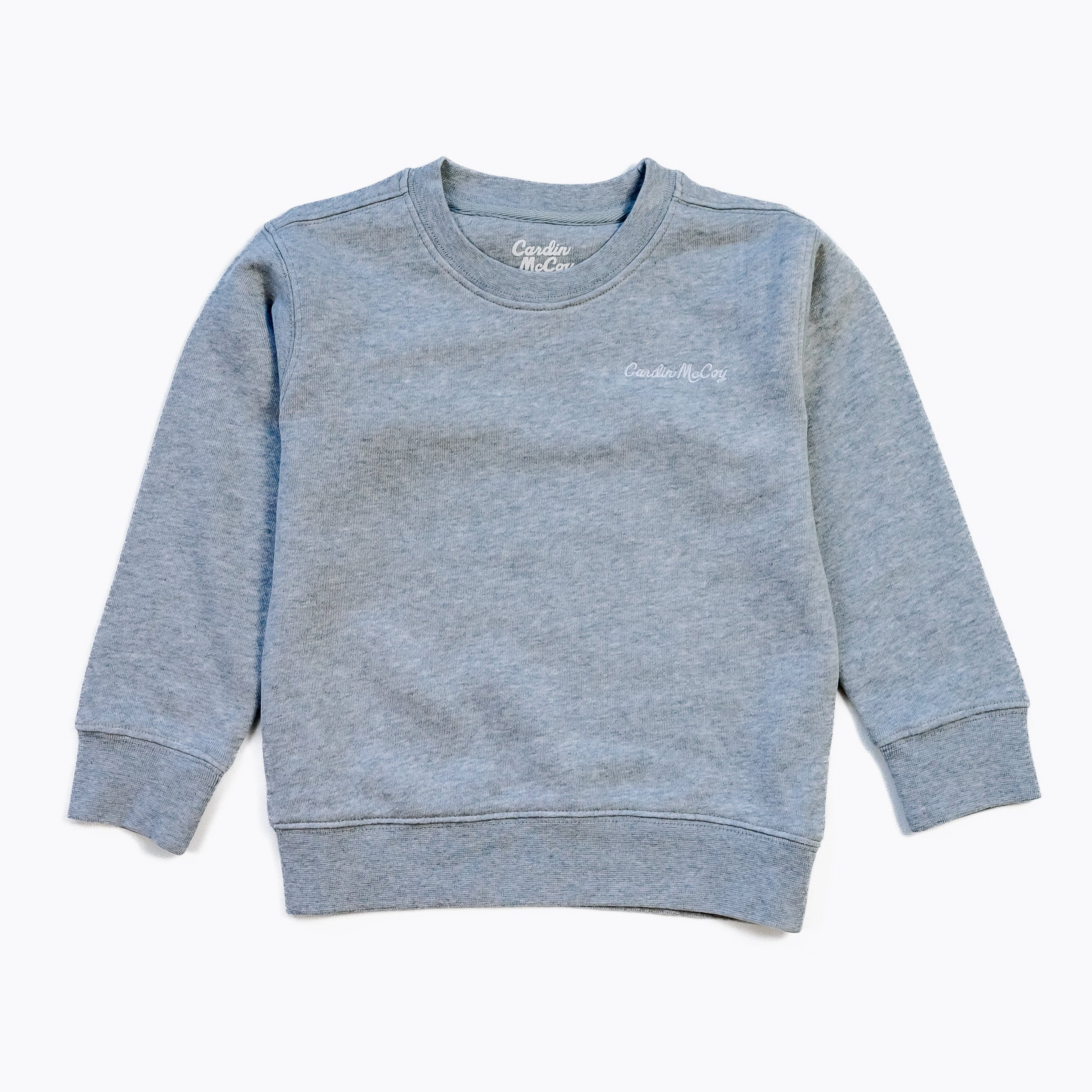 Kids' Cardin McCoy Embroidered Crewneck Sweatshirt Heather Gray Sweatshirt Cardin McCoy