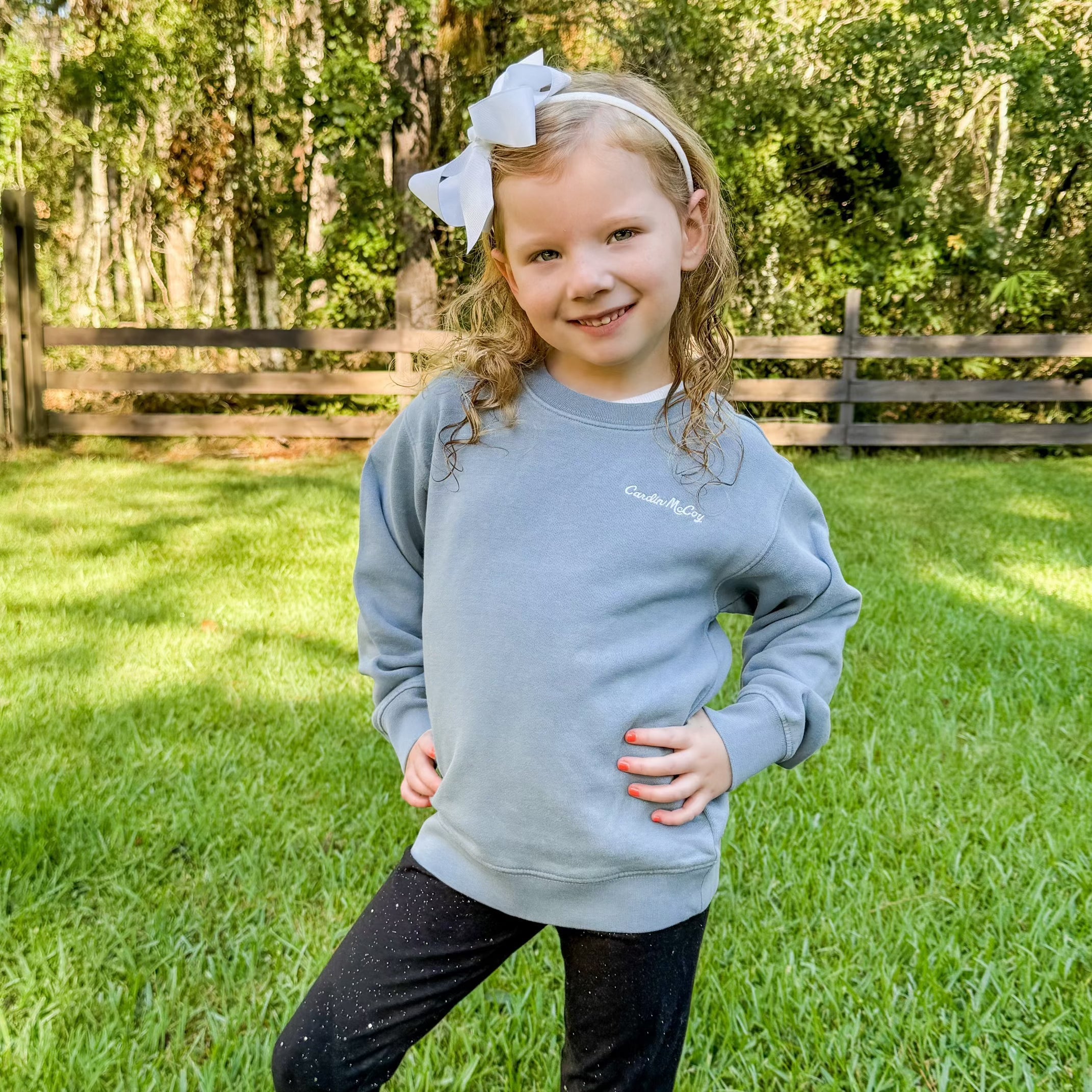 Kids' Cardin McCoy Embroidered Crewneck Sweatshirt Mountain Spring Sweatshirt Cardin McCoy