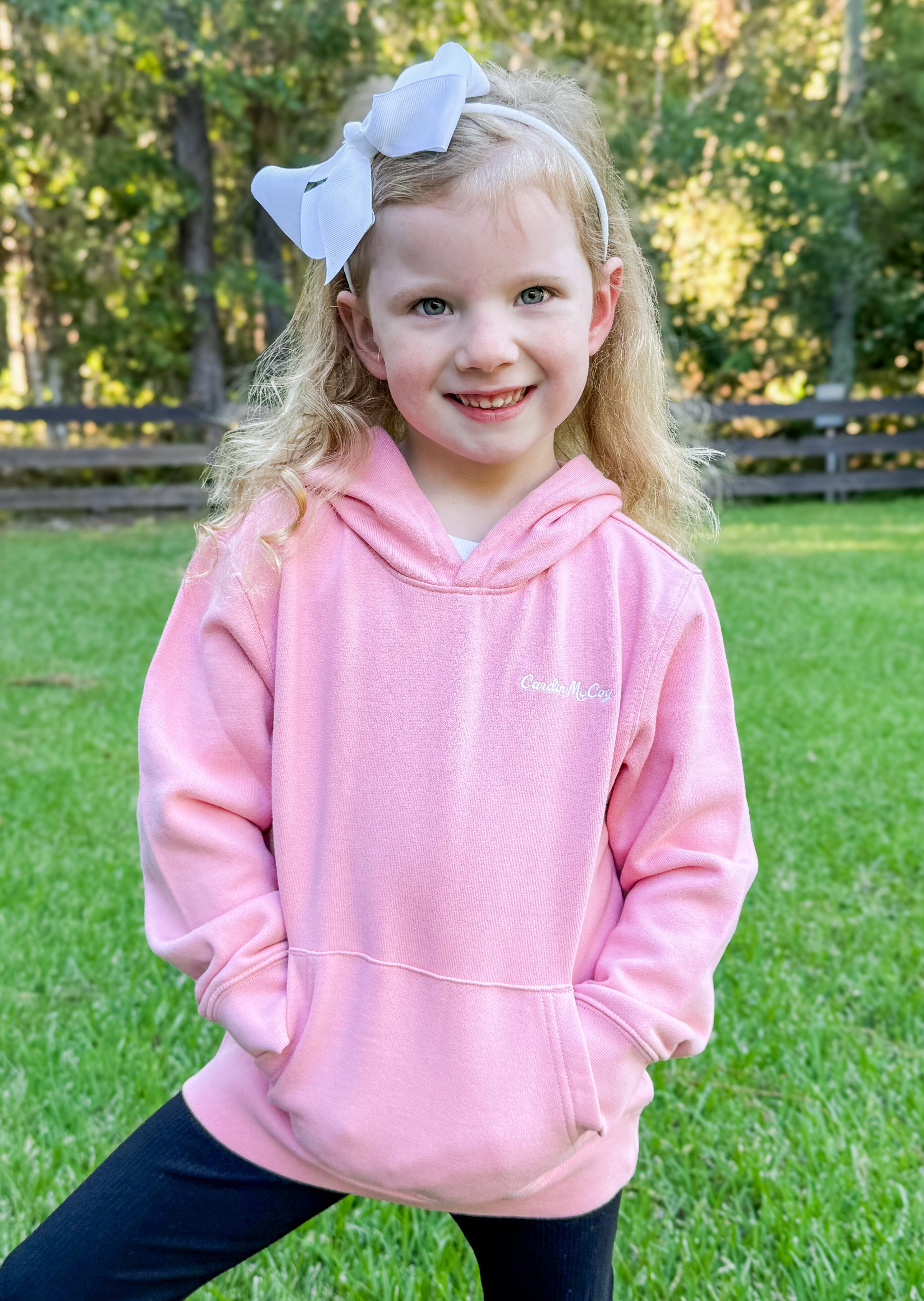 Kids' Cardin McCoy Embroidered Pullover Hoodie Pink Sweatshirt Cardin McCoy