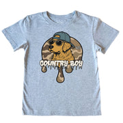 Kids' Country Boy Drip Front Short-Sleeve Tee Short Sleeve T-Shirt Cardin McCoy Heather Gray XXS (2/3) No Pocket