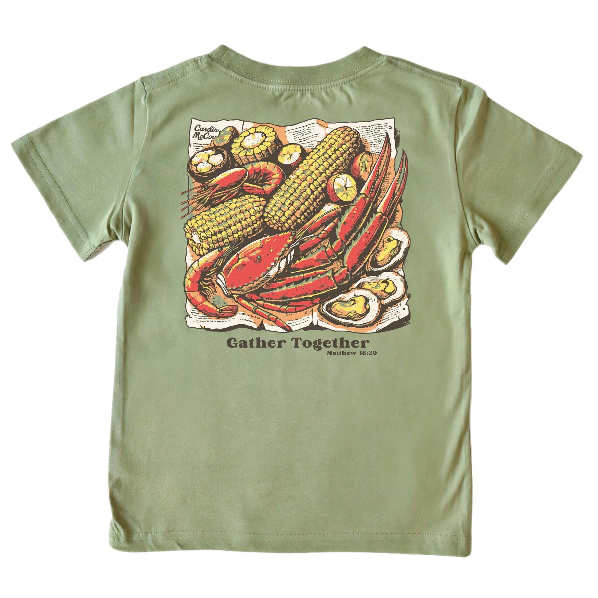 Kids' Gather Together Short-Sleeve Tee Short Sleeve T-Shirt Cardin McCoy Light Olive XXS (2/3) Pocket