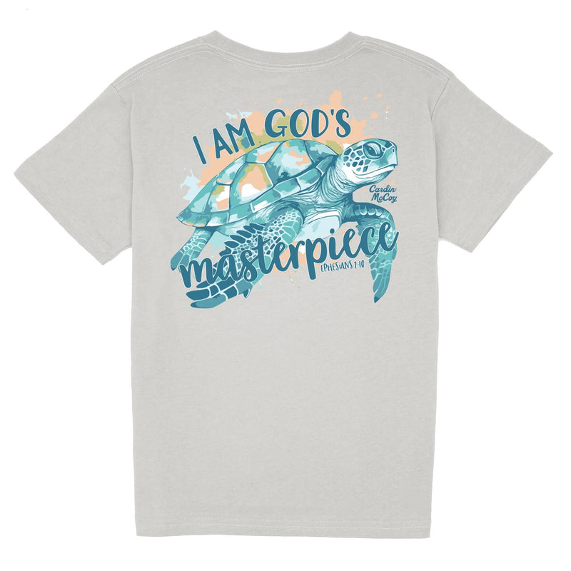 Kids' I Am God's Masterpiece Short Sleeve Pocket Tee Short Sleeve T-Shirt Cardin McCoy Ice Gray XXS (2/3) 