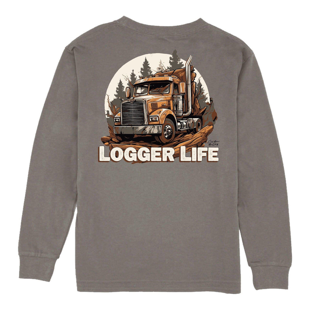 Kids' Logger Life Long Sleeve Pocket Tee Long Sleeve T-Shirt Cardin McCoy Anchor Gray XXS (2/3) 