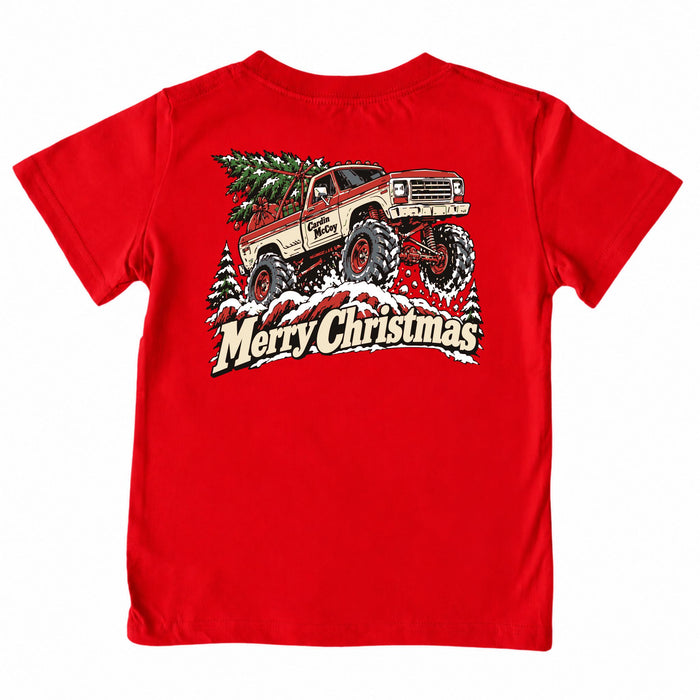 Kids' Merry Christmas Truck Short-Sleeve Tee
