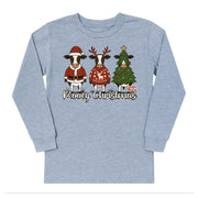 Kids' Mooey Christmas Front Long-Sleeve Tee Long Sleeve T-Shirt Cardin McCoy Heather Gray XXS (2/3) No Pocket