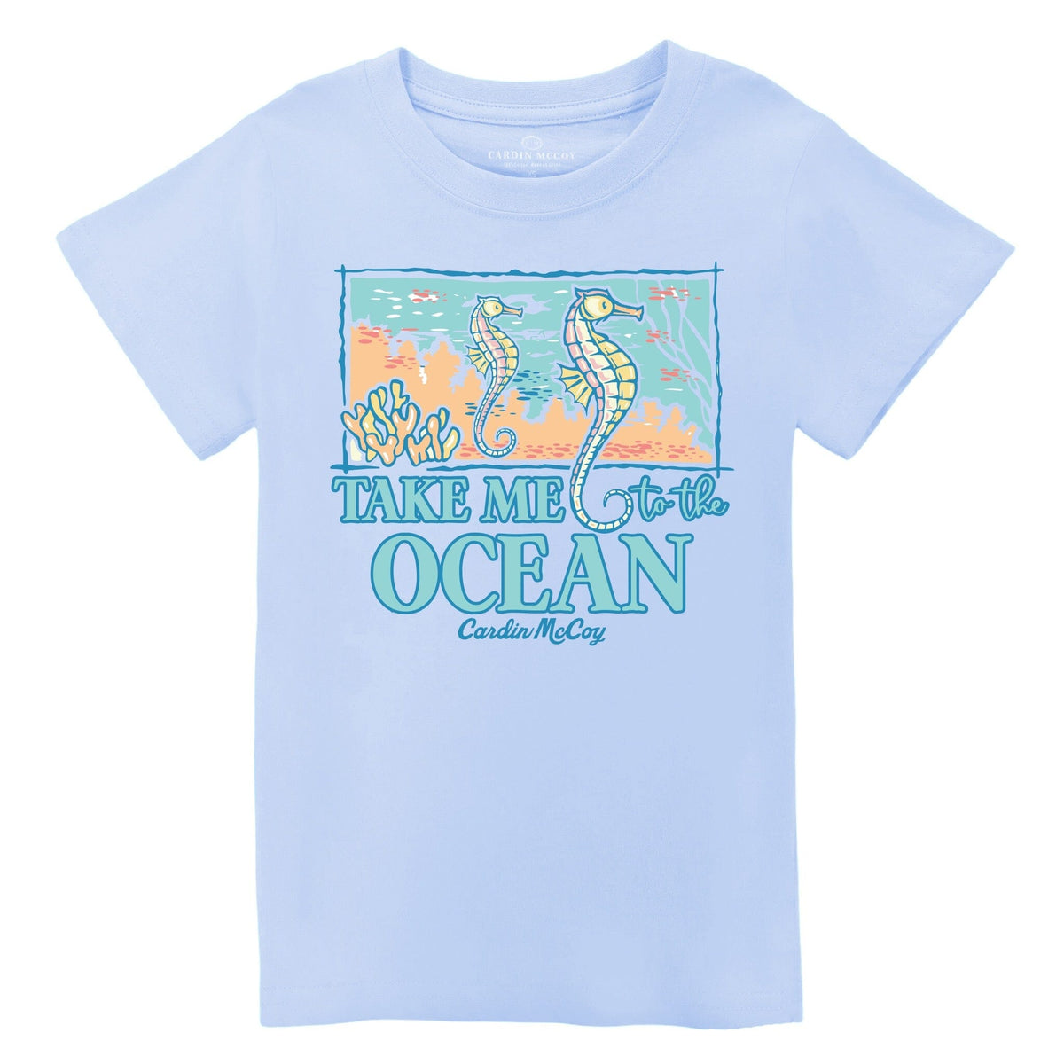 Kids' Take Me to the Ocean Front Short Sleeve Tee Short Sleeve T-Shirt Cardin McCoy Light Blue XXS (2/3) 