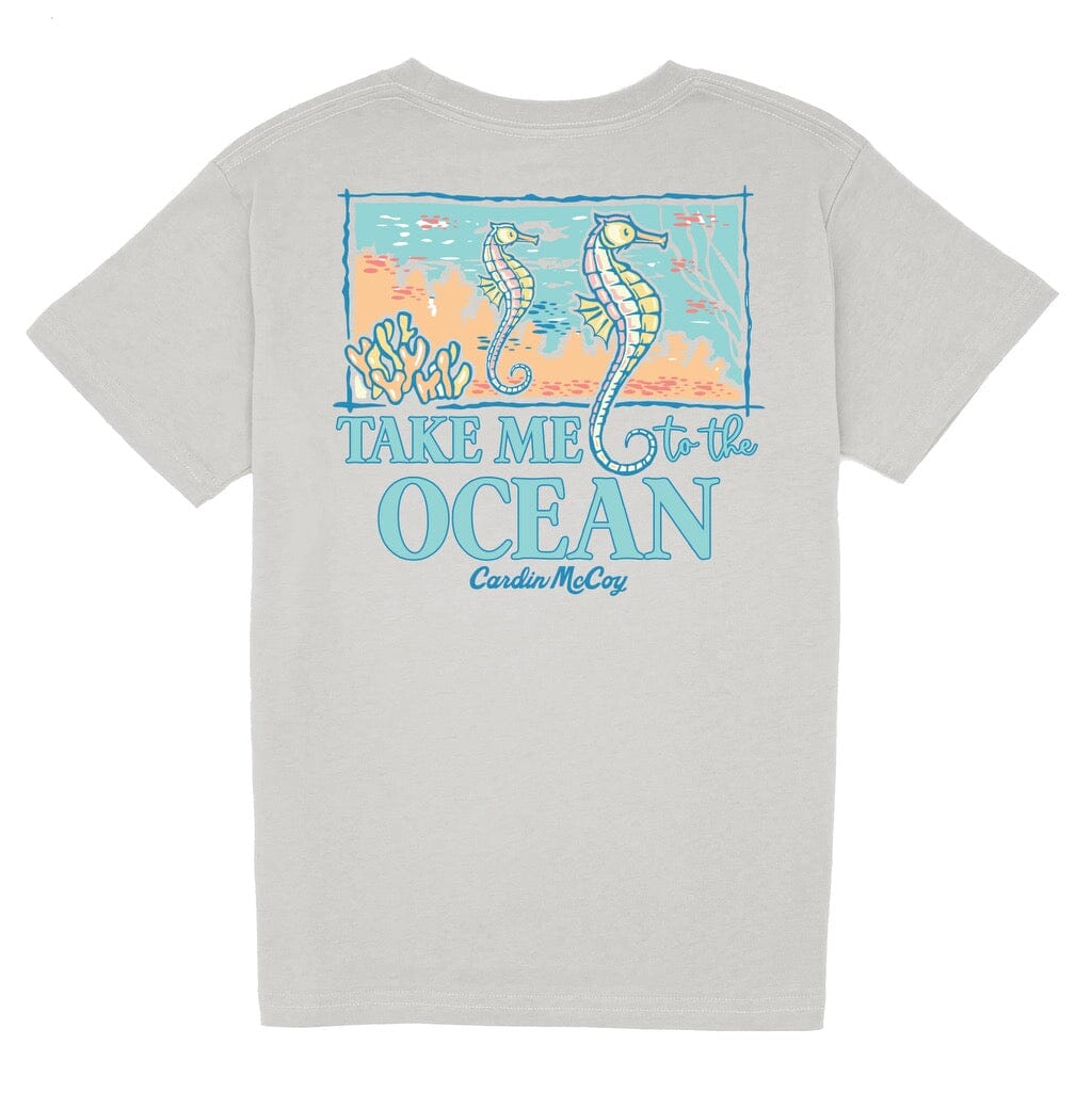 Kids' Take Me to the Ocean Short Sleeve Pocket Tee Short Sleeve T-Shirt Cardin McCoy Ice Gray XXS (2/3) 