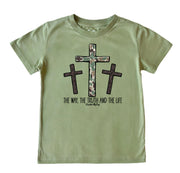 Kids' The Truth Front Short-Sleeve Tee Short Sleeve T-Shirt Cardin McCoy Light Olive XXS (2/3) No Pocket