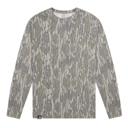 Adults' Blank Mossy Oak Bottomland Washed Out Long-Sleeve Tee Long Sleeve T-Shirt Mossy Oak Original Bottomland Adult Small Pocket