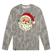Adults' Santa Mossy Oak Bottomland Washed Out Long-Sleeve Tee Long Sleeve T-Shirt Mossy Oak Original Bottomland Adult Small Pocket