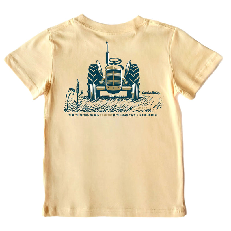 Boys' 2 Timothy 2:1 Short-Sleeve Tee Short Sleeve T-Shirt Cardin McCoy Butter XXS (2/3) Pocket