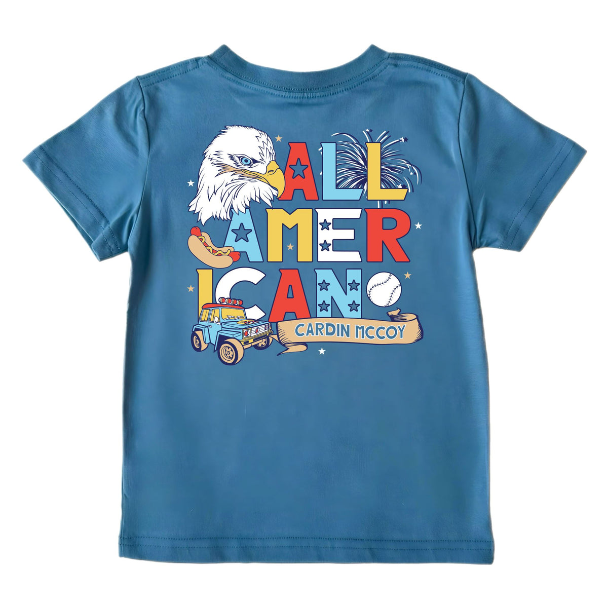 Boys' All American Short-Sleeve Tee Short Sleeve T-Shirt Cardin McCoy Blue XXS (2/3) Pocket