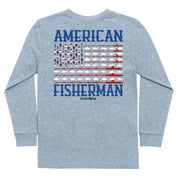 Boys' American Fisherman Long-Sleeve Tee Long Sleeve T-Shirt Cardin McCoy Heather Gray XXS (2/3) Pocket