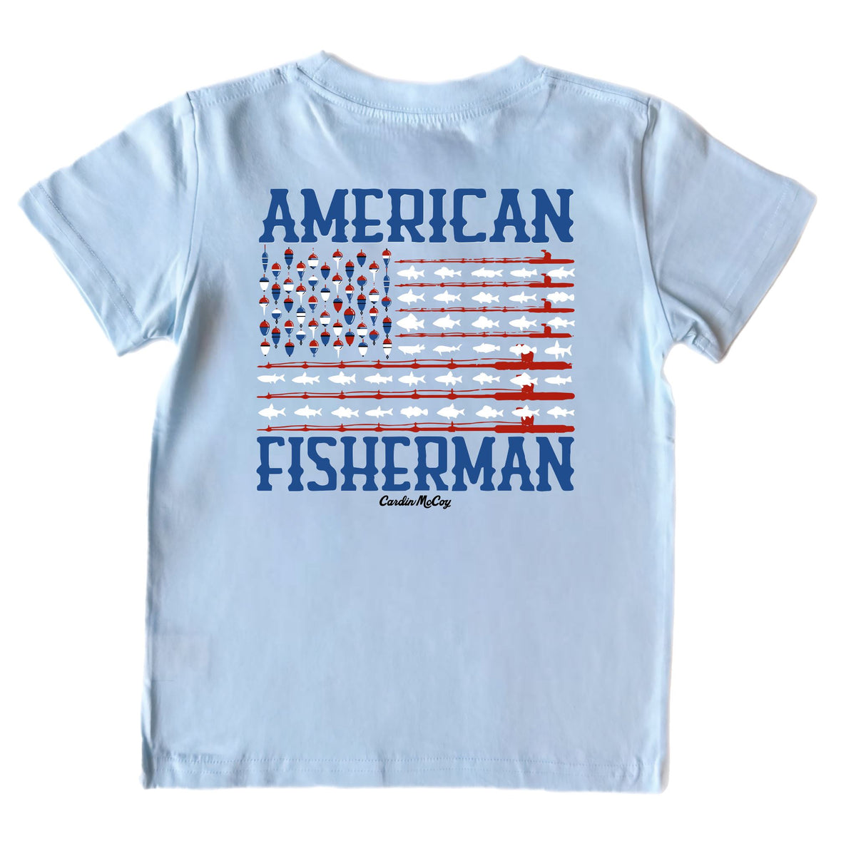 Boys' American Fisherman Short-Sleeve Tee Short Sleeve T-Shirt Cardin McCoy Cool Blue XXS (2/3) Pocket