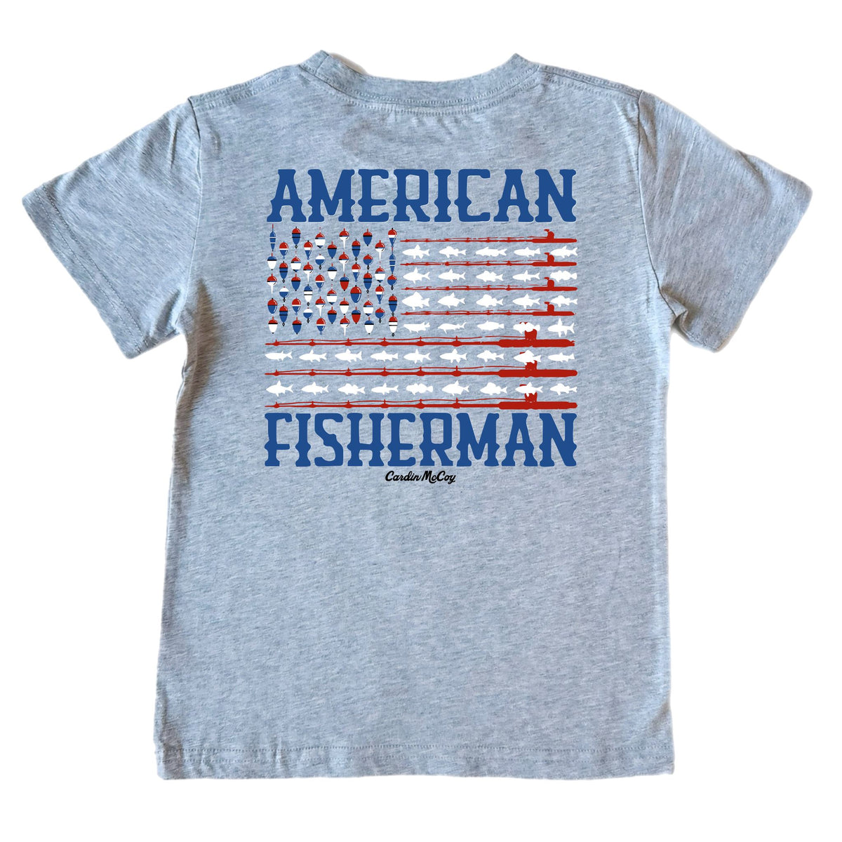 Boys' American Fisherman Short-Sleeve Tee Short Sleeve T-Shirt Cardin McCoy Heather Gray XXS (2/3) Pocket