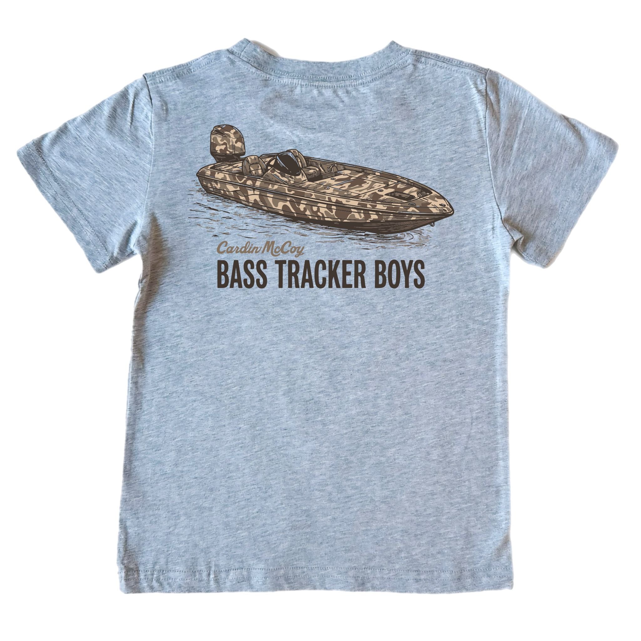 Boys' Bass Tracker Boys Short-Sleeve Tee Short Sleeve T-Shirt Cardin McCoy Heather Gray XXS (2/3) Pocket