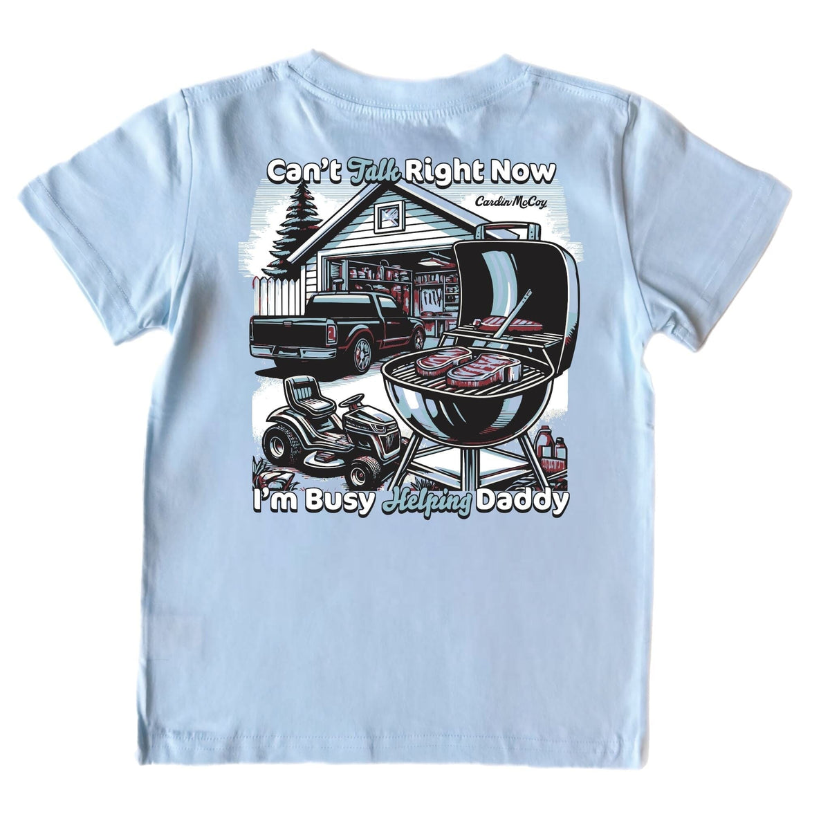 Boys' Can't Talk Right Now Short-Sleeve Tee Short Sleeve T-Shirt Cardin McCoy Cool Blue XXS (2/3) Pocket