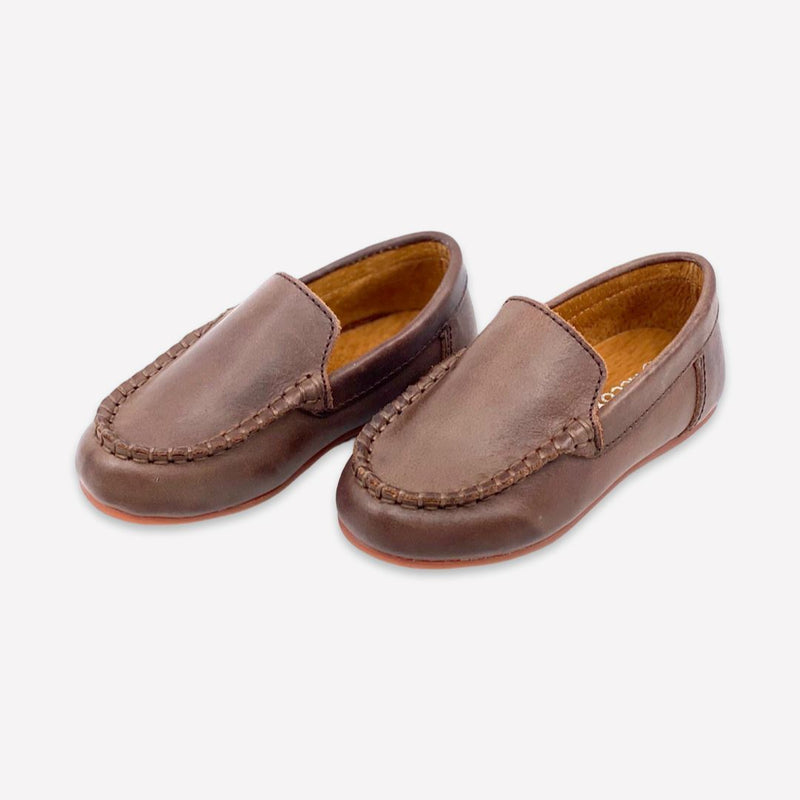 Boys' Classic Leather Loafer Chocolate Footwear Cardin McCoy 