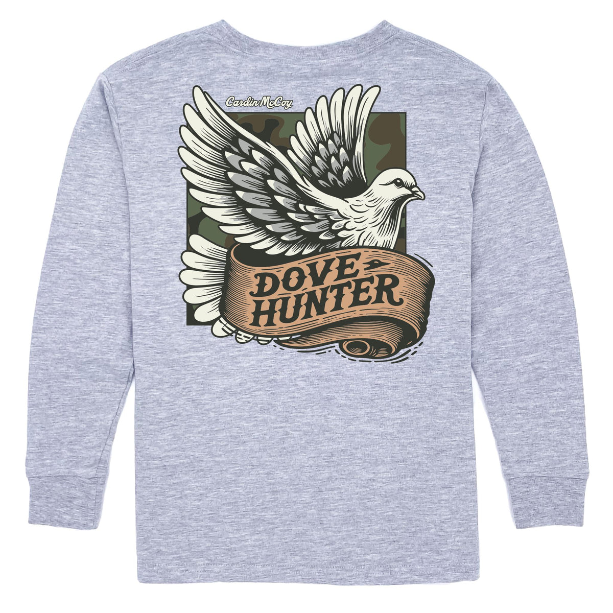 Boys' Dove Hunter Long-Sleeve Tee Long Sleeve T-Shirt Cardin McCoy Heather Gray XXS (2/3) Pocket