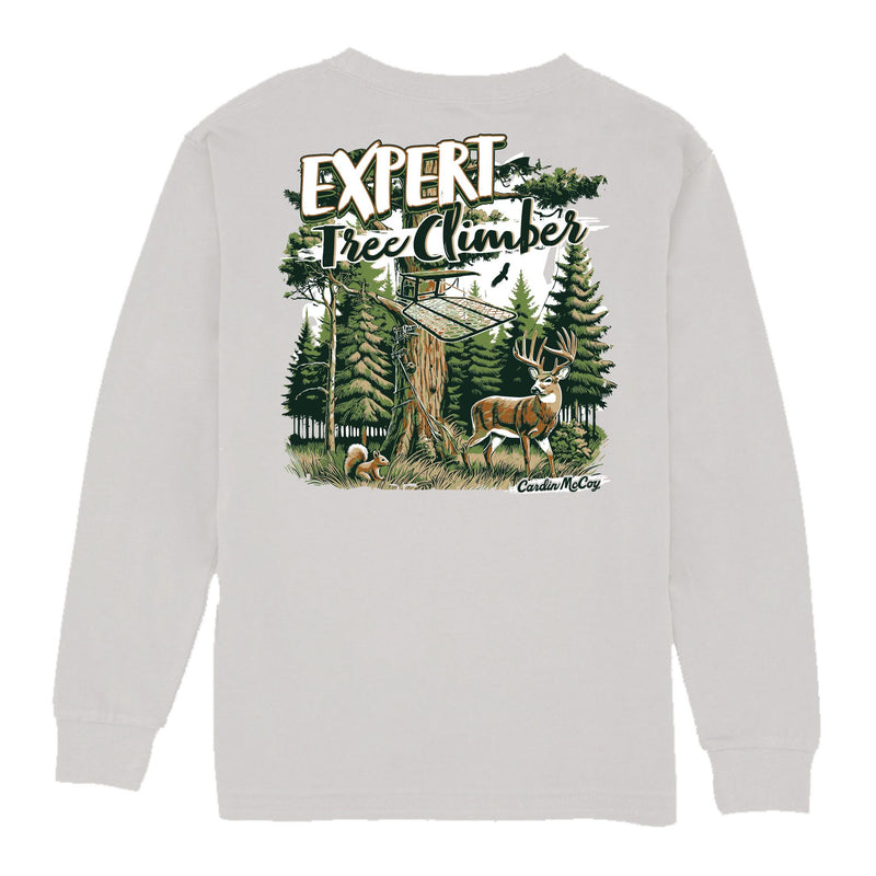 Boys' Expert Tree Climber Long-Sleeve Tee Long Sleeve T-Shirt Cardin McCoy Ice Gray XXS (2/3) Pocket