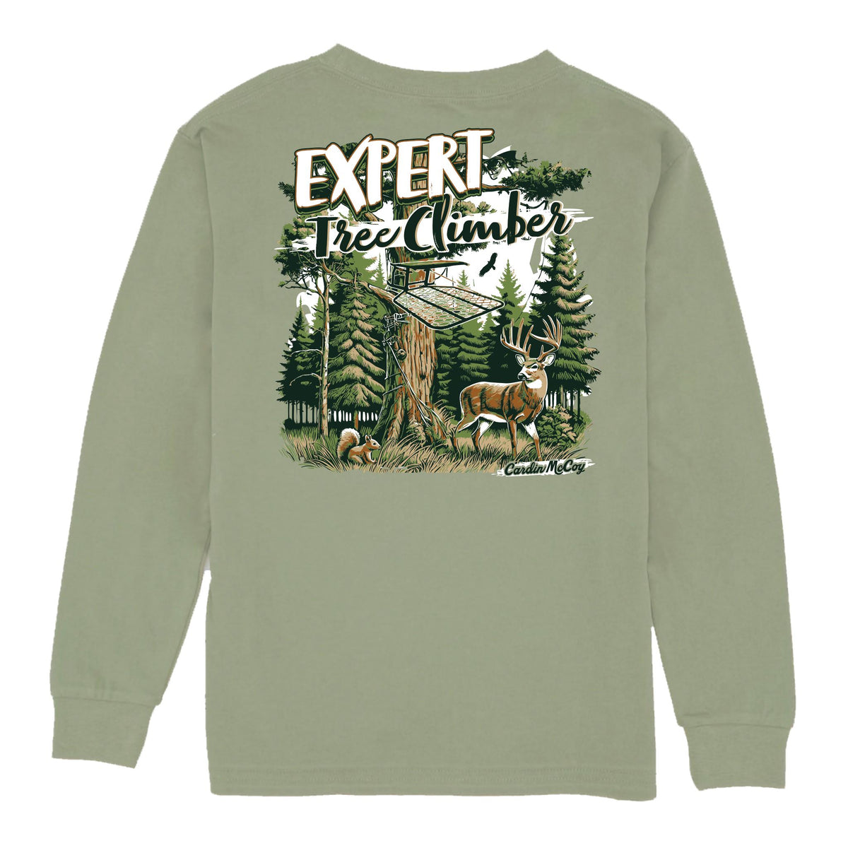 Boys' Expert Tree Climber Long-Sleeve Tee Long Sleeve T-Shirt Cardin McCoy Light Olive XXS (2/3) Pocket