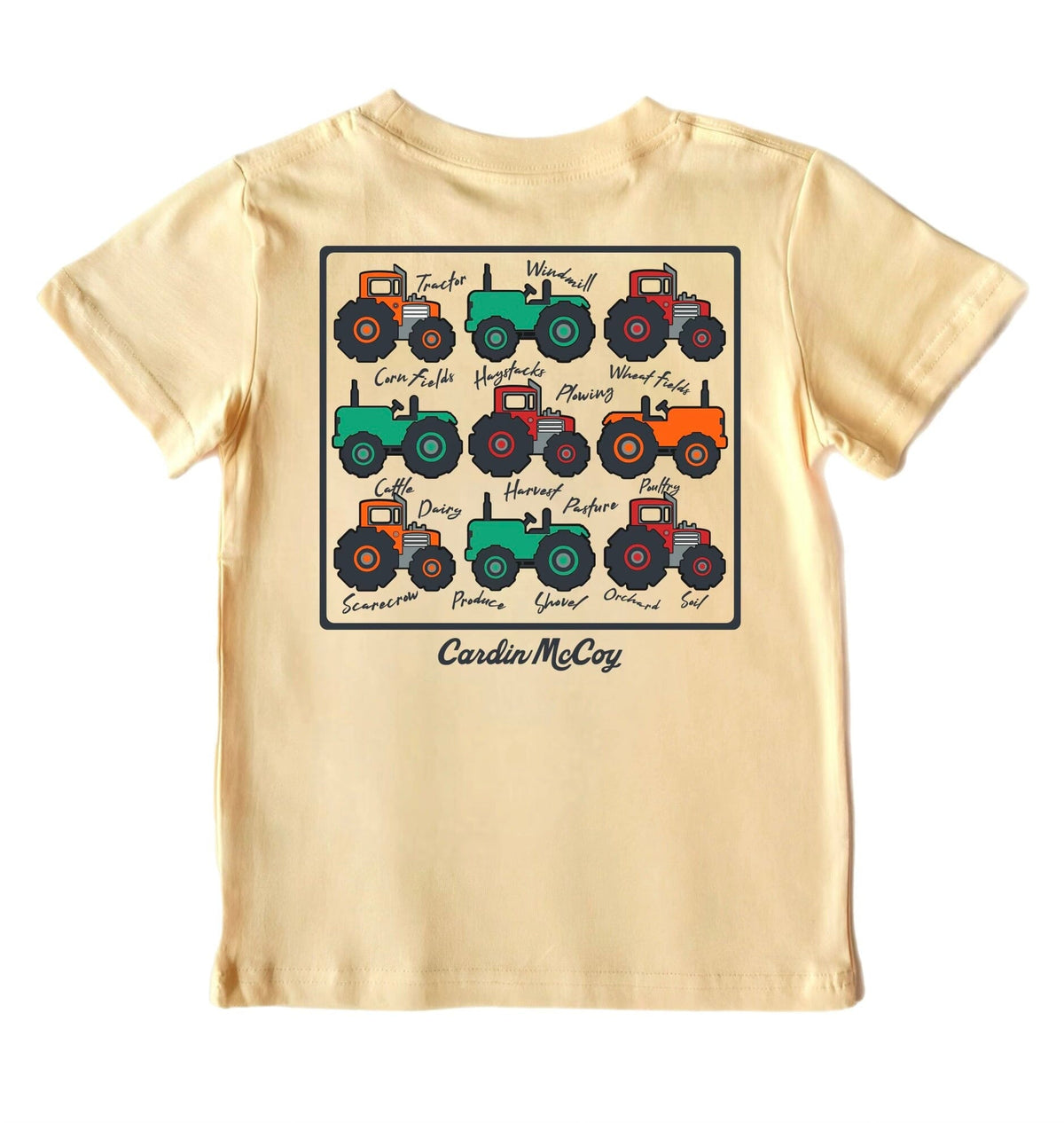 Boys' Fall Tractors Short-Sleeve Tee Short Sleeve T-Shirt Cardin McCoy Butter XXS (2/3) Pocket