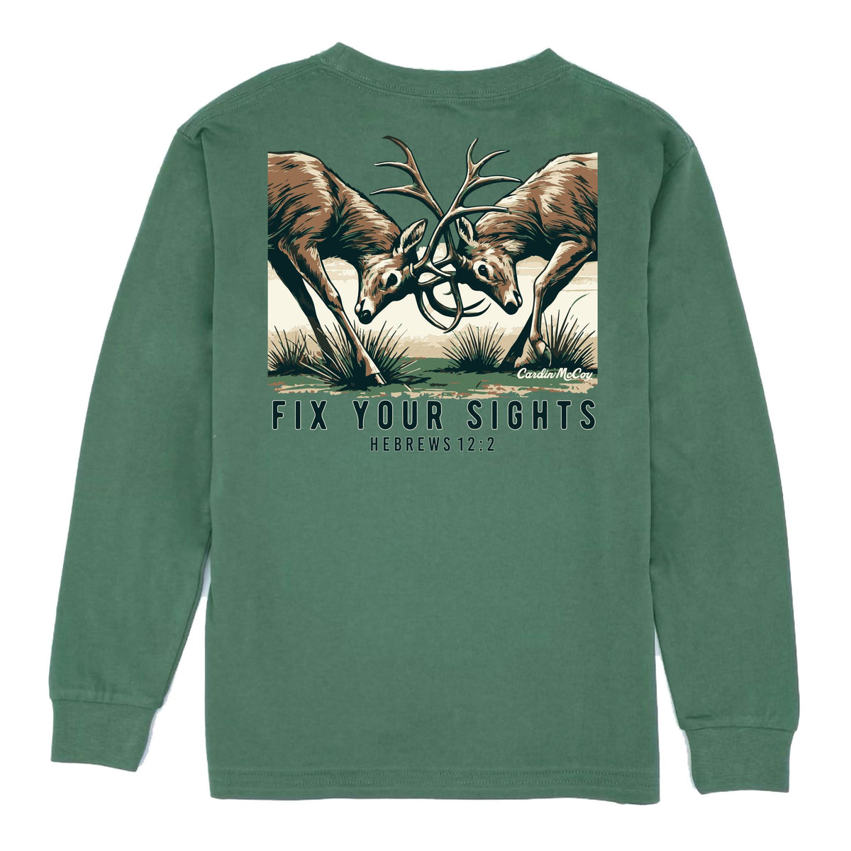 Boys' Fix Your Sights Long-Sleeve Tee Long Sleeve T-Shirt Cardin McCoy Dark Olive XXS (2/3) Pocket