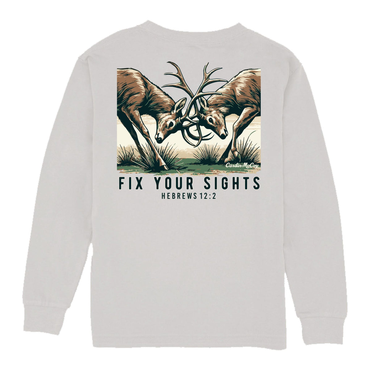 Boys' Fix Your Sights Long-Sleeve Tee Long Sleeve T-Shirt Cardin McCoy Ice Gray XXS (2/3) Pocket