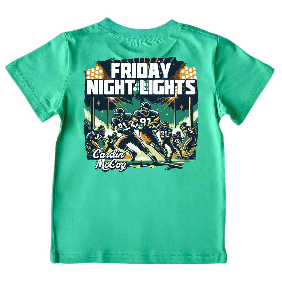Boys' Friday Night Lights Short-Sleeve Tee Short Sleeve T-Shirt Cardin McCoy Green XXS (2/3) Pocket