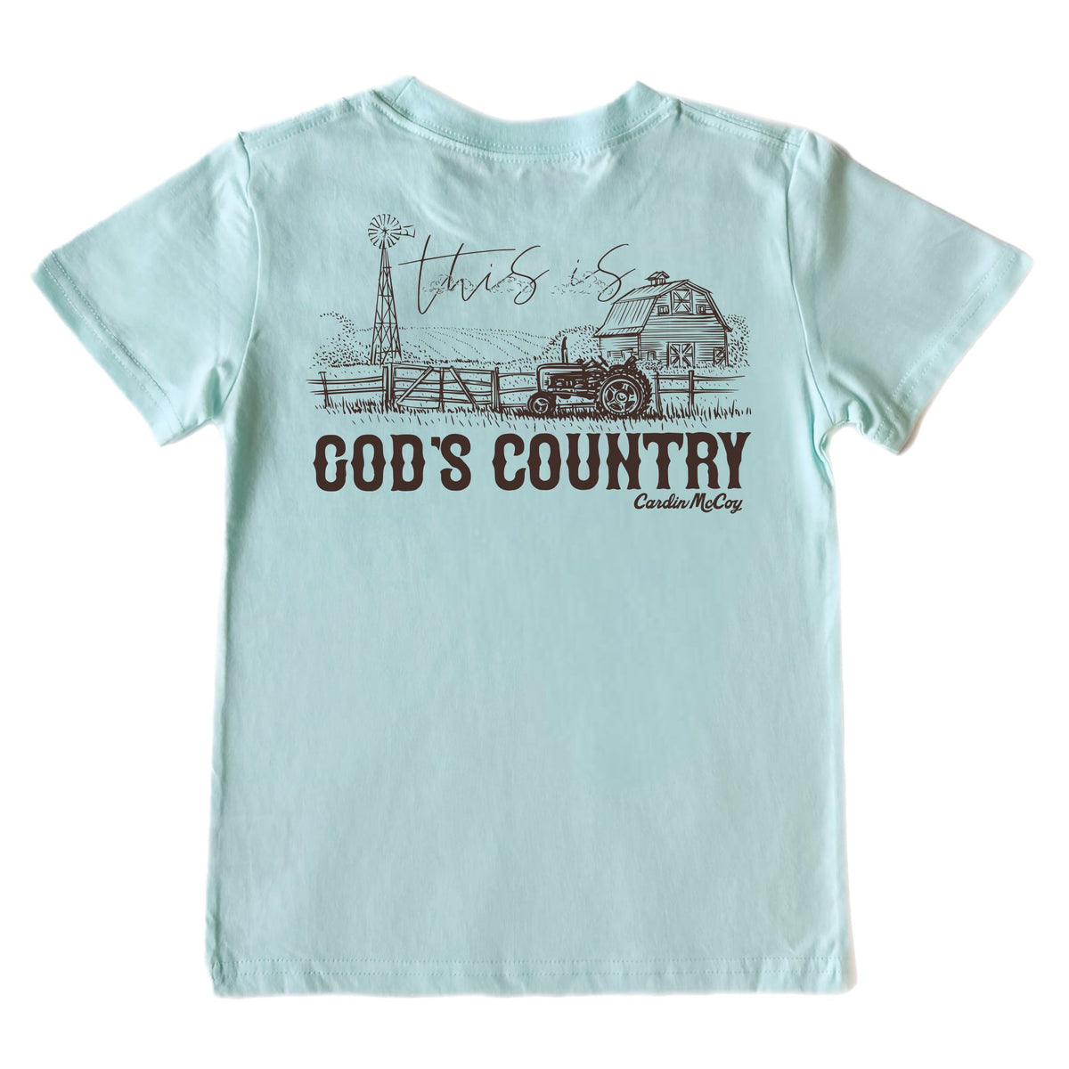 Boys' God's Country Short-Sleeve Tee Short Sleeve T-Shirt Cardin McCoy Blue Mint XXS (2/3) Pocket