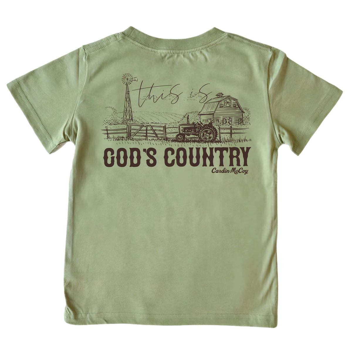 Boys' God's Country Short-Sleeve Tee Short Sleeve T-Shirt Cardin McCoy Light Olive XXS (2/3) Pocket