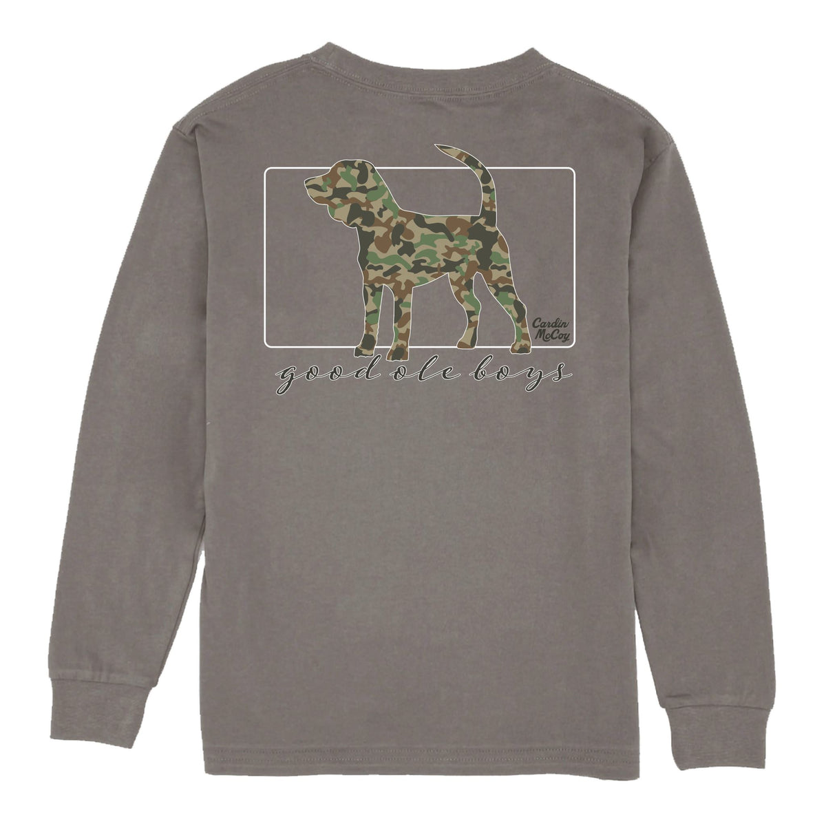 Boys' Good Ole Boys Dog Long-Sleeve Tee Long Sleeve T-Shirt Cardin McCoy Anchor Gray XXS (2/3) Pocket