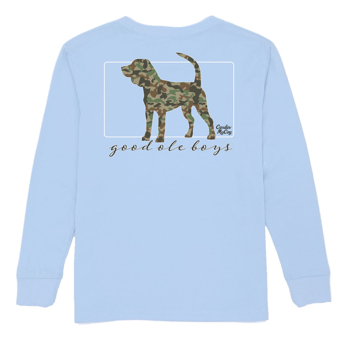 Boys' Good Ole Boys Dog Long-Sleeve Tee Long Sleeve T-Shirt Cardin McCoy Light Blue XXS (2/3) Pocket