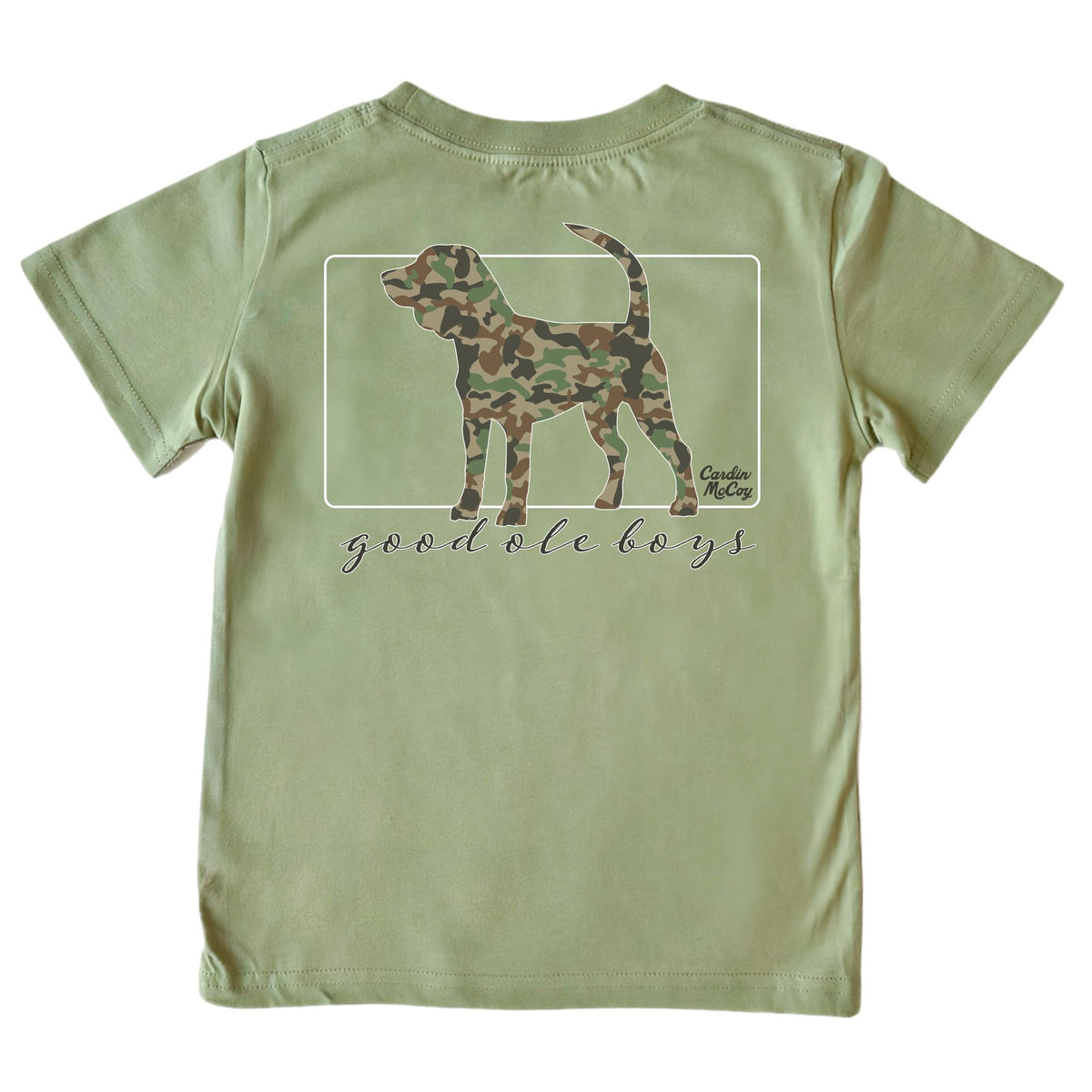 Boys' Good Ole Boys Dog Short-Sleeve Tee Short Sleeve T-Shirt Cardin McCoy Light Olive XXS (2/3) Pocket