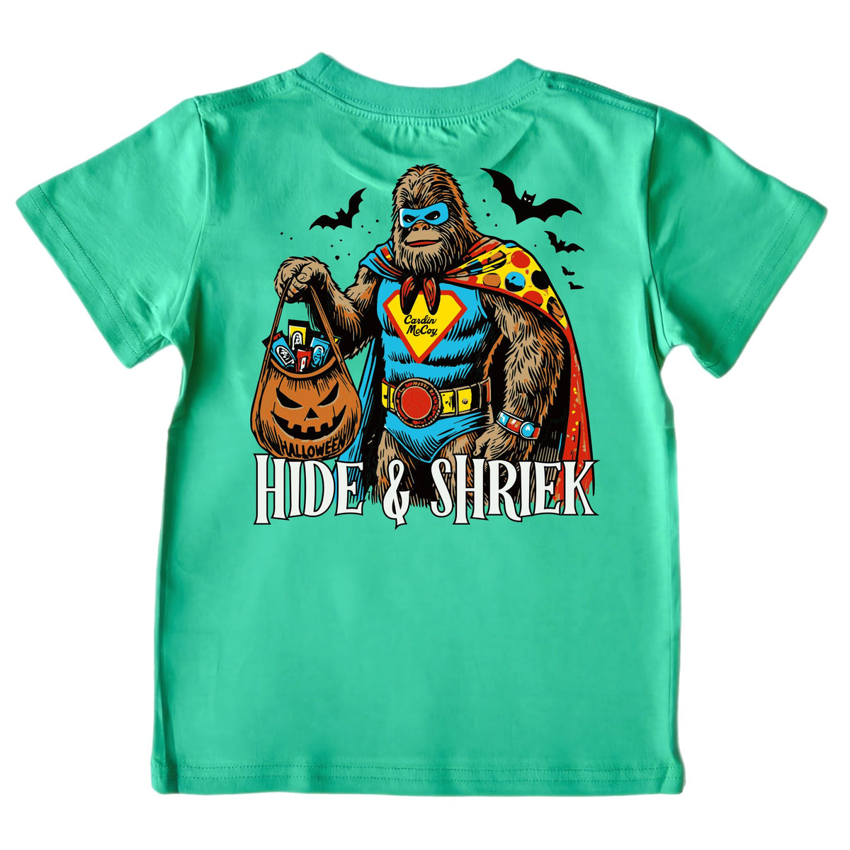 Boys' Hide and Shriek Short-Sleeve Tee Short Sleeve T-Shirt Cardin McCoy Green XXS (2/3) Pocket