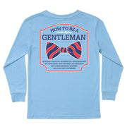 Boys' How To Be A Gentleman Long-Sleeve Tee Long Sleeve T-Shirt Cardin McCoy Light Blue XXS (2/3) Pocket