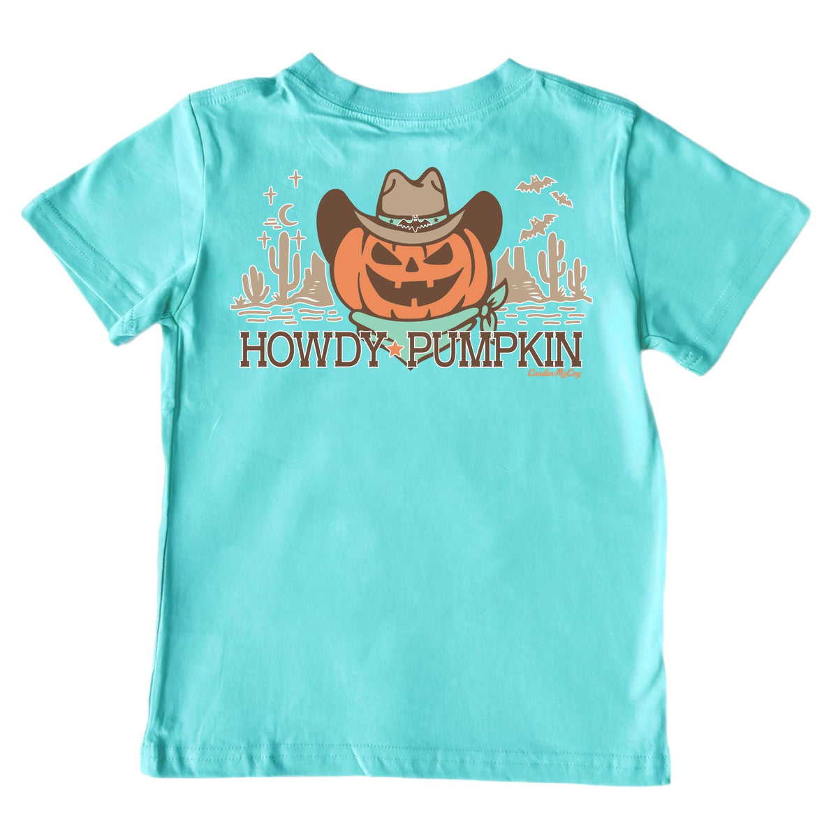 Boys' Howdy Pumpkin Short-Sleeve Tee Short Sleeve T-Shirt Cardin McCoy Teal XXS (2/3) Pocket