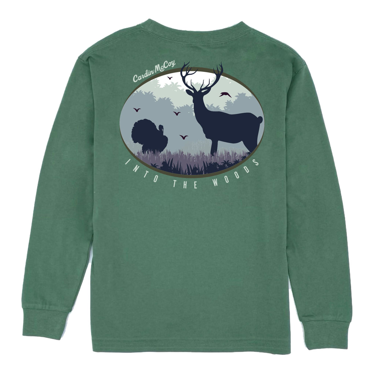 Boys' Into the Woods Long-Sleeve Tee Long Sleeve T-Shirt Cardin McCoy Dark Olive XXS (2/3) Pocket