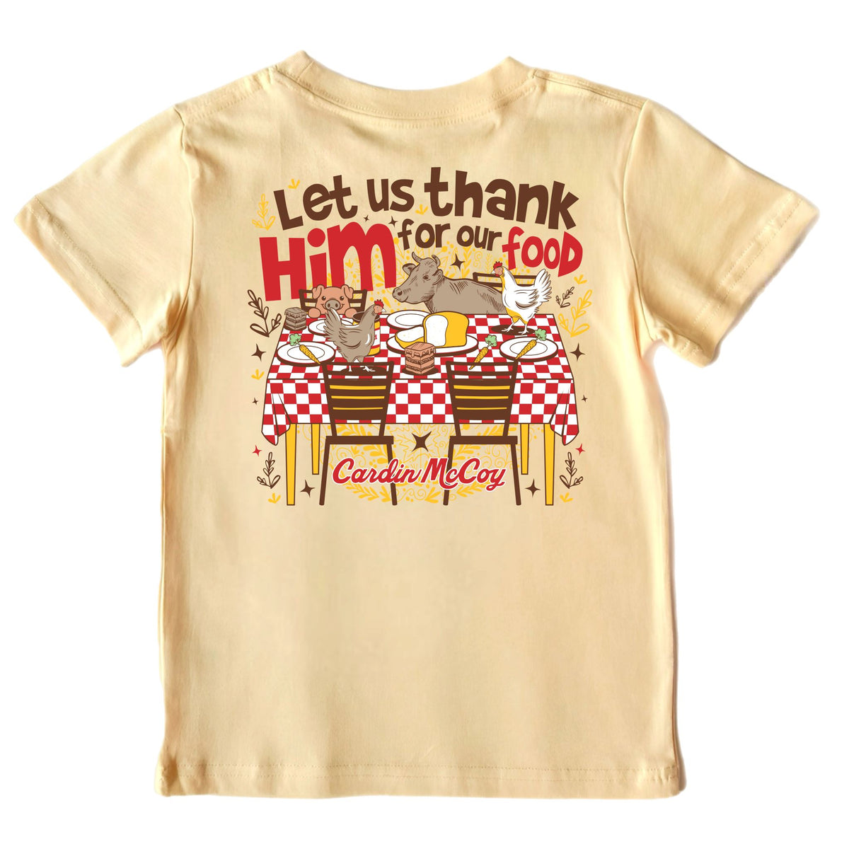 Boys' Let Us Thank Him Short-Sleeve Tee Short Sleeve T-Shirt Cardin McCoy Butter XXS (2/3) Pocket