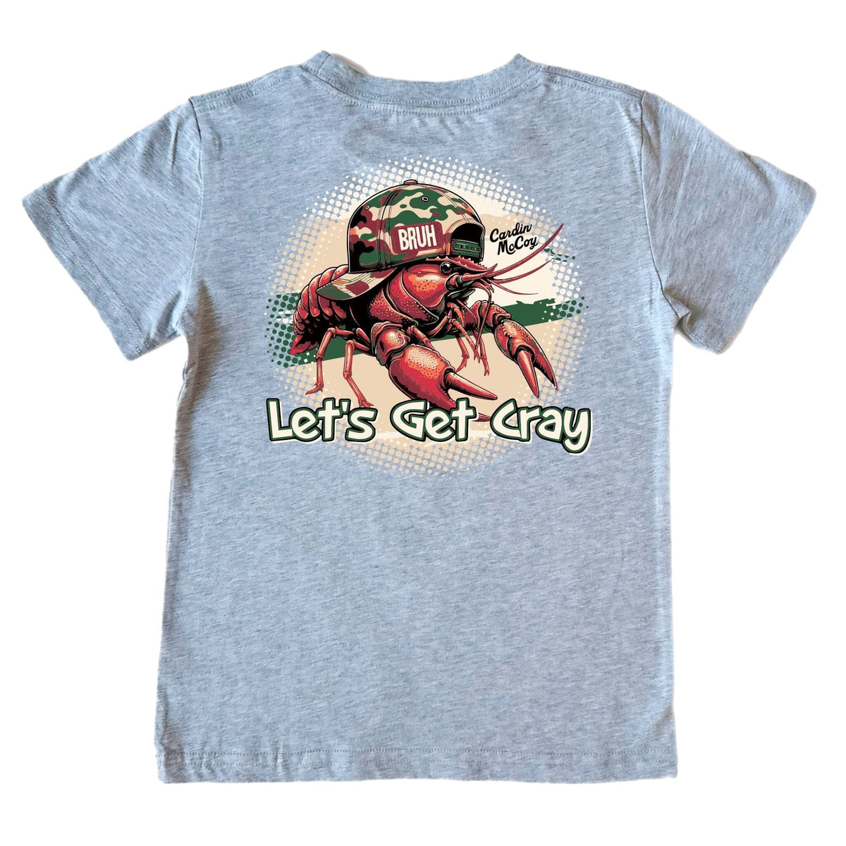 Boys' Let's Get Cray Short-Sleeve Tee Short Sleeve T-Shirt Cardin McCoy Heather Gray XXS (2/3) Pocket